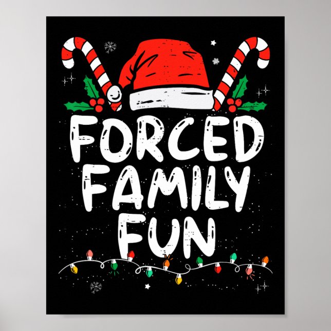 Póster Navidades sarcásticos de familias forzadas diverti (Frente)