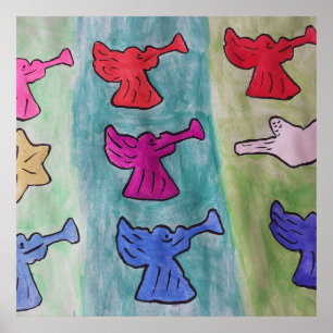 Póster Navidades se enfurecen con trompetas