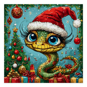 Póster Navidades serpientes