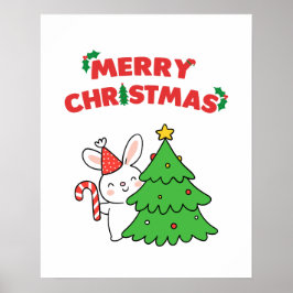 Póster Navidades simples de Personalizados de animales