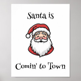 Póster Navidades simples Santa Poster