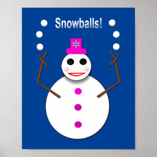 Póster Navidades Snowlady Juggys Nieves Graciosa