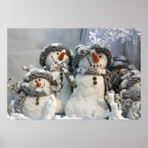 Póster Navidades snowman