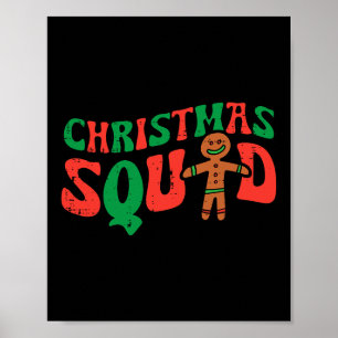 Póster Navidades Squad Gingerbread Xmas Equipo Familiar H