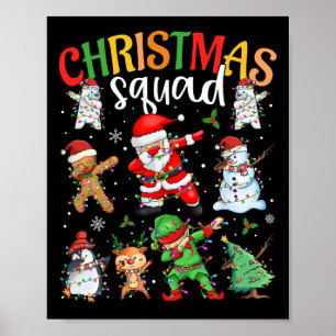 Póster Navidades Squad Santa Dabbing Elf