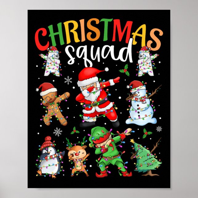 Póster Navidades Squad Santa Dabbing Elf (Frente)