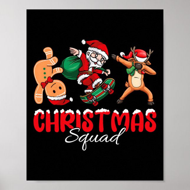 Póster Navidades Squad Santa Dabbing Elf (Frente)