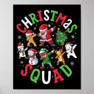 Póster Navidades Squad Santa Dabbing Elf