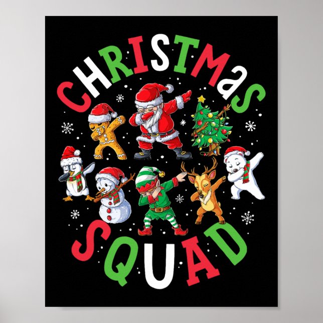 Póster Navidades Squad Santa Dabbing Elf (Frente)
