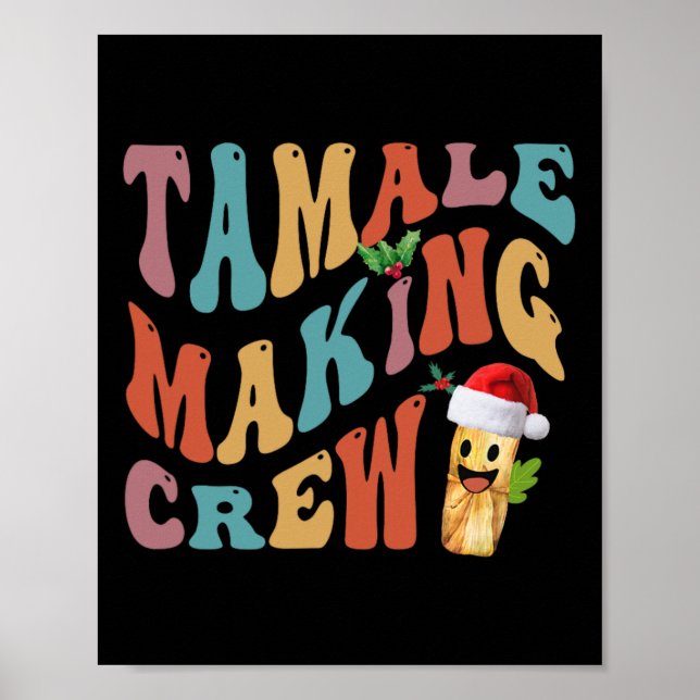 Póster Navidades Tamale Creando Tripulación Familia Mexic (Frente)