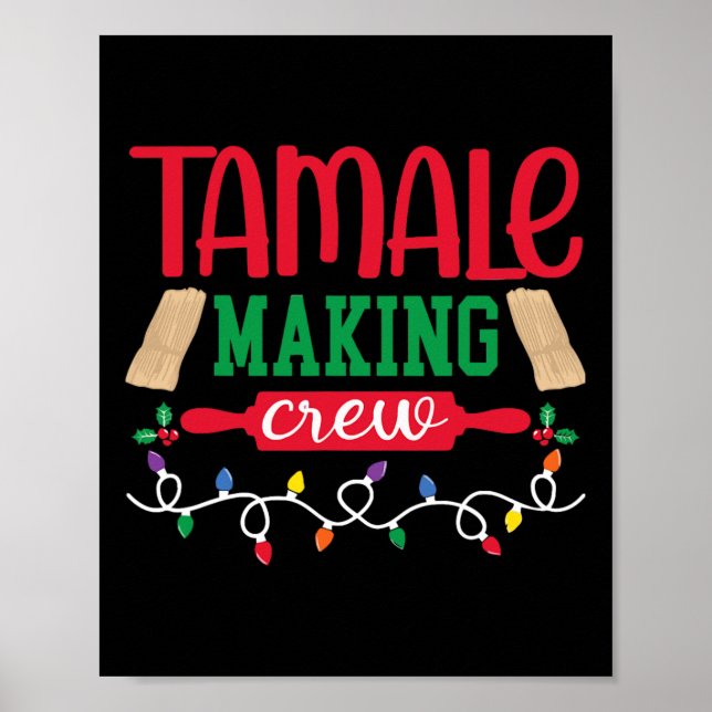 Póster Navidades Tamale Creando Tripulación Familia Mexic (Frente)