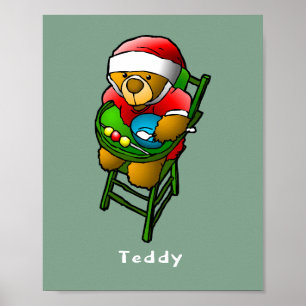 Póster Navidades Teddy Bear