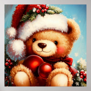 Póster Navidades Teddy Bear 4