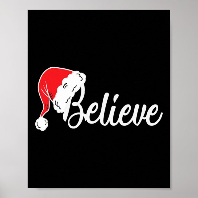 Póster Navidades Tee - Creer En Santa Claus (Frente)