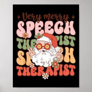 Póster Navidades terapeutas retro muy melancólicos Slp Bo