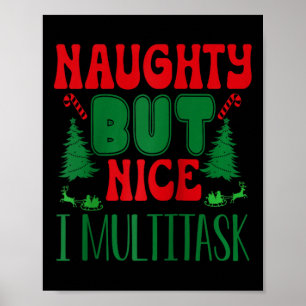 Póster Navidades traviesos pero agradable yo multitarea W