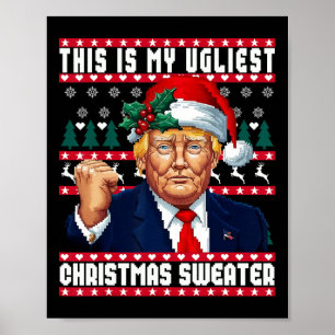 Póster Navidades Trump Este Es Mi Sudor Navidad Más Desag