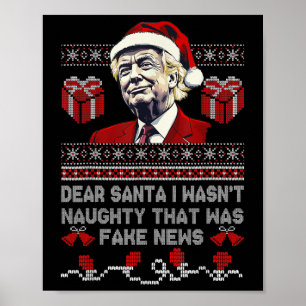 Póster Navidades Trump: Queridas noticias falsas y divert