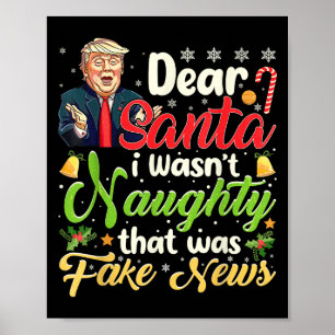 Póster Navidades Trump: Queridas noticias falsas y divert