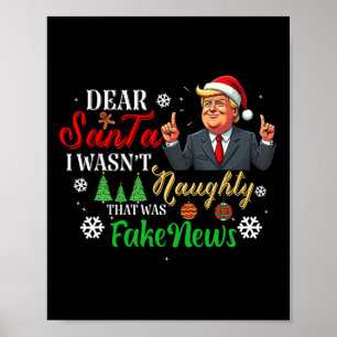 Póster Navidades Trump: Queridas noticias falsas y divert