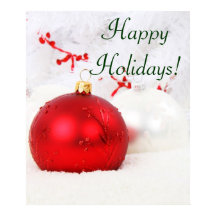 Navidades Vacaciones Felices De Color Rojo Y Blanc