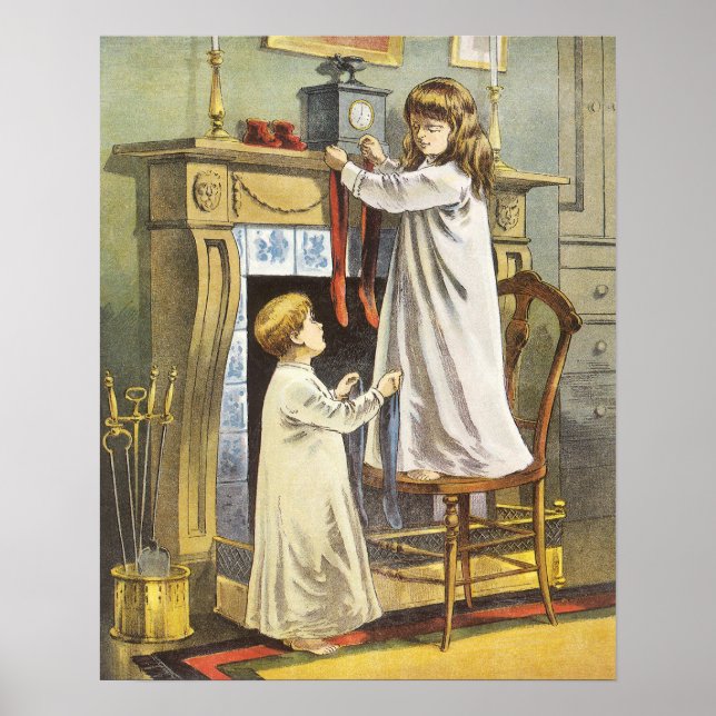 Póster Navidades victorianos, artículos de Navidades infa (Frente)