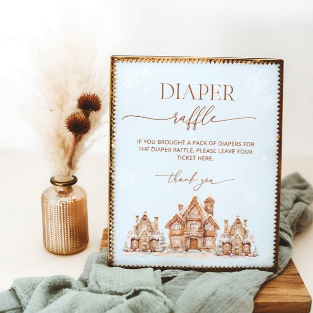 Póster Navidades Village Winter Baby Shower Diaper Raffle (Subido por el creador)