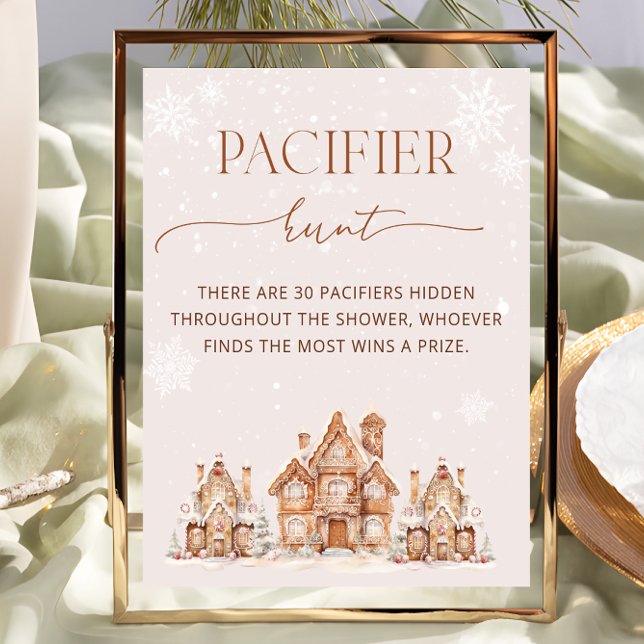 Póster Navidades Village Winter Baby Shower Pacifier Hunt (Subido por el creador)