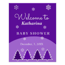 Navidades violetas bebé ducha de copos de nieve in