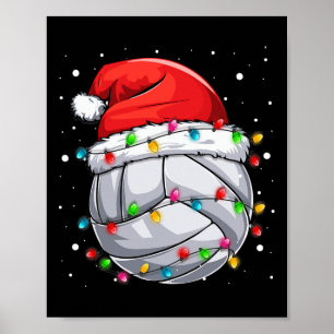 Póster Navidades Voleibol Navidad Santa Gorra Deportiva B