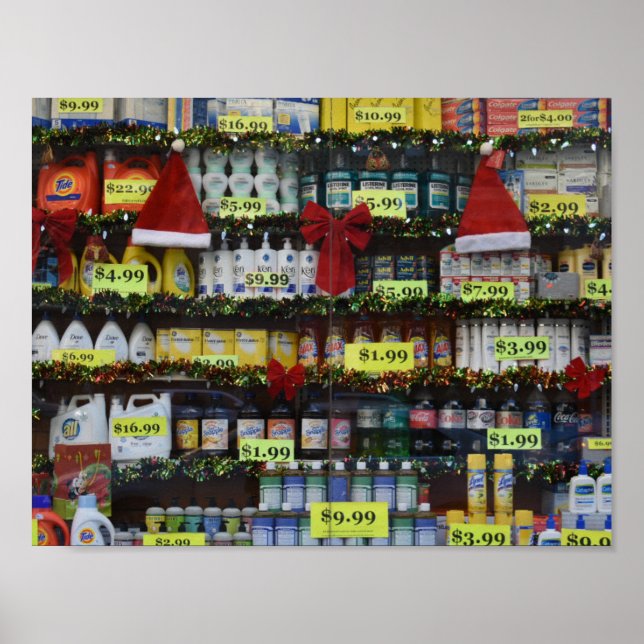 Póster Navidades Windows NYC Discount Store Photography (Frente)