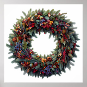 Póster Navidades Wreath Poster
