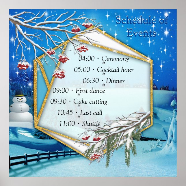 Póster Navidades y Año Nuevo 2024 (Frente)