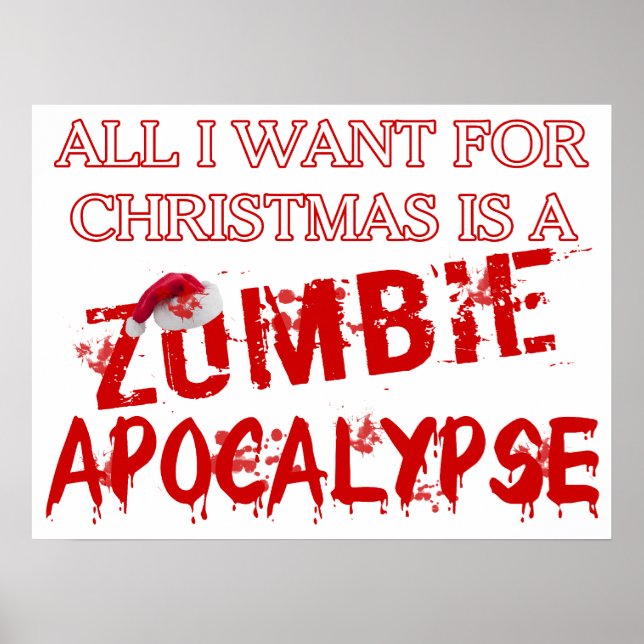Póster Navidades Zombie Apocalypse (Frente)