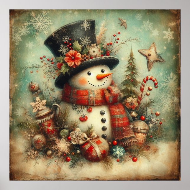 Póster Navideño Vintage (Frente)