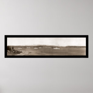 Póster Navy in Puget Sound Photo 1908