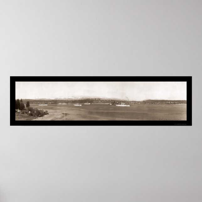 Póster Navy in Puget Sound Photo 1908 (Frente)