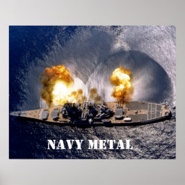 Póster navy metal