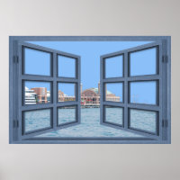 Navy Pier 6 Panel Abrir Poster de ventana