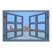 Navy Pier 6 Panel Abrir Poster de ventana
