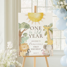 Póster Nayala Safari Animales Un Año Salvaje Primer Cumpl