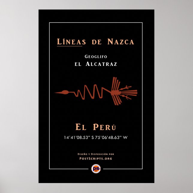 Póster Nazca Geoglyphs-Alcatraz (Frente)