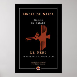 Póster Nazca Geoglyphs-Bird