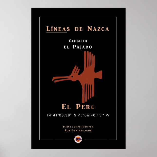 Póster Nazca Geoglyphs-Bird (Frente)