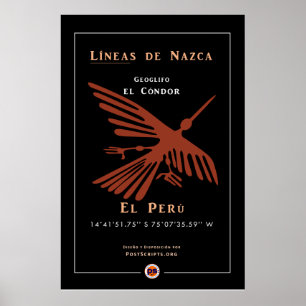 Póster Nazca Geoglyphs-Condor