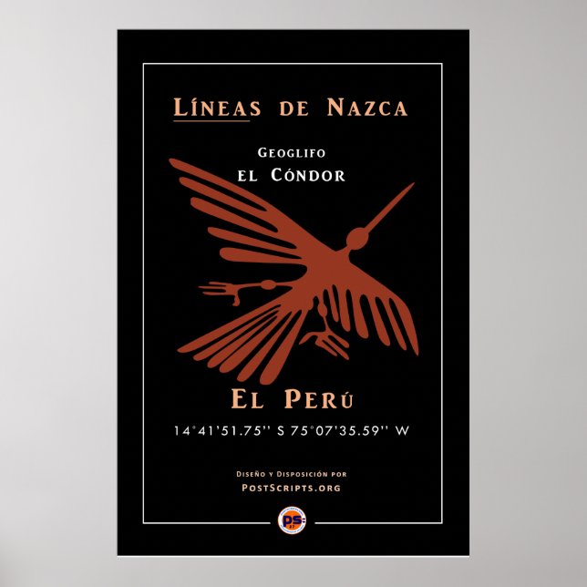 Póster Nazca Geoglyphs-Condor (Frente)