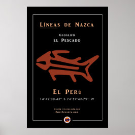 Póster Nazca Geoglyphs-Fish
