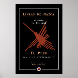 Póster Nazca Geoglyphs-Hummingbird
