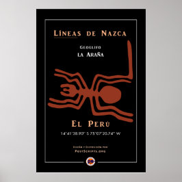 Póster Nazca Geoglyphs-Spider