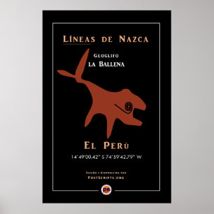 Póster Nazca Geoglyphs-Whale